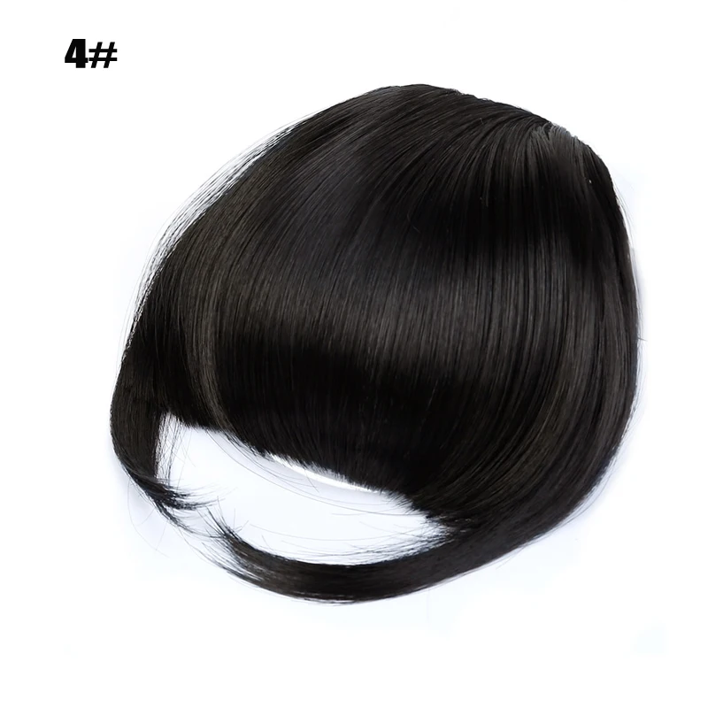 Short Straight Front Hair Clip in Hair Bangs Extension Synthetic Bangs synthetic bangs
