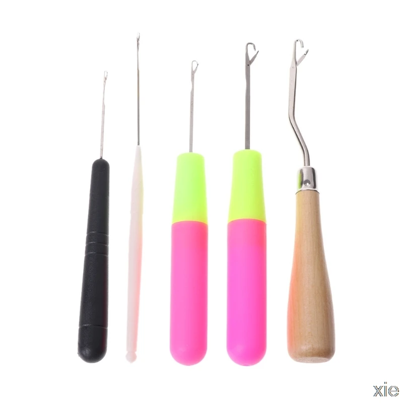 

5pcs/Set Plastic Crochet Needle Braiding Latch Hook Weaving Hair Dreadlock Craft