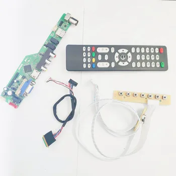 

For HT156WXB laptop led lcd monitor T.V53 screen controller driver board DIY kit HDMI/VGA/AV/USB WLED 15.6" 1366*768 40 pin LVDS