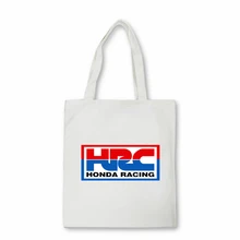 

HRC Honda Racing Car Motorcycle Fans canvas bag Cool Fashion Eco Reusable tote bag Teenager Students Shoulder Shopper bag