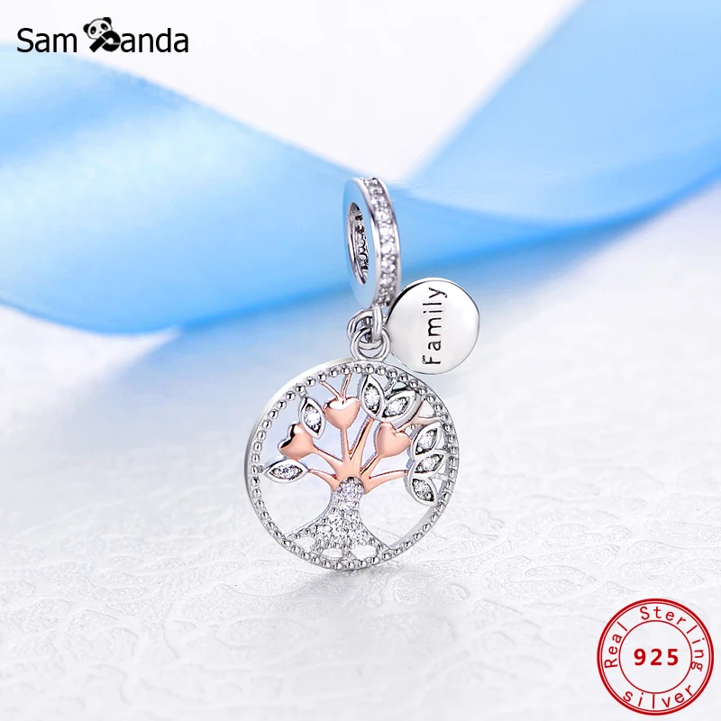 925 Sterling Silver Beads Charms Rose Gold For Jewelry Making Tree Of Life Pendant Charm Fit Pandora Bracelets Necklaces beads charms charm jewelry sterling silver jewelry sterling silver beads sterling silver beads charm
