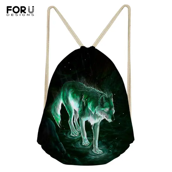 FORUDESIGNS/женские сумки для путешествий с рисунком "Fantasy Wolf"; мужская обувь с карманами; дизайнерский рюкзак для путешествий с изображением животных из мультфильма для мальчиков - Цвет: CDWX3782Z3