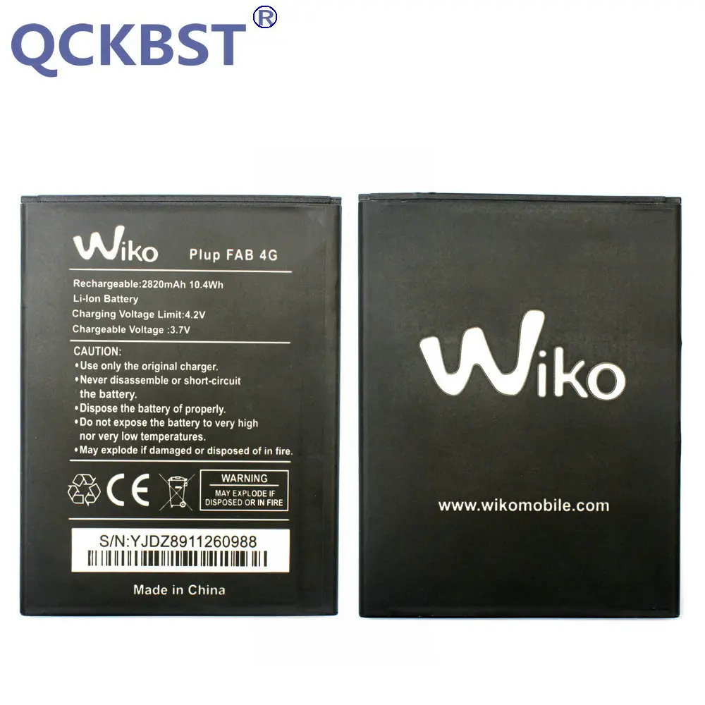 New 100% high quality pulp FAB 4G 3.7v 2820mAh Battery For Wiko Mobile Phone | Мобильные телефоны и аксессуары