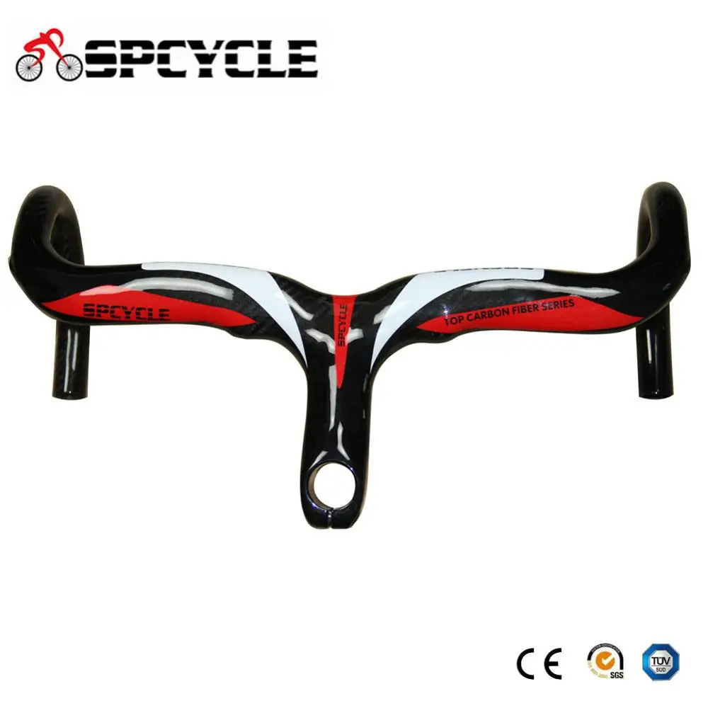 

Spcycle 3k Glossy Carbon Road Bike Integrated Handlebar Aero Cycling Carbon Racing Bicycle HandleBars Ultralight