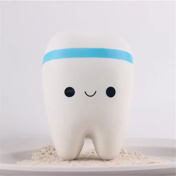 

Cute Slow Rising Mini Toy Tooth Model Decompression Vent Toy Pendant Stress Relief Squishy Toy Fun Gift For Adults Baby #1227