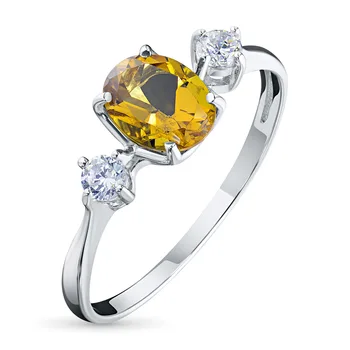 

A ring of silver with citrine and cubic zirconia e0636kts04200066