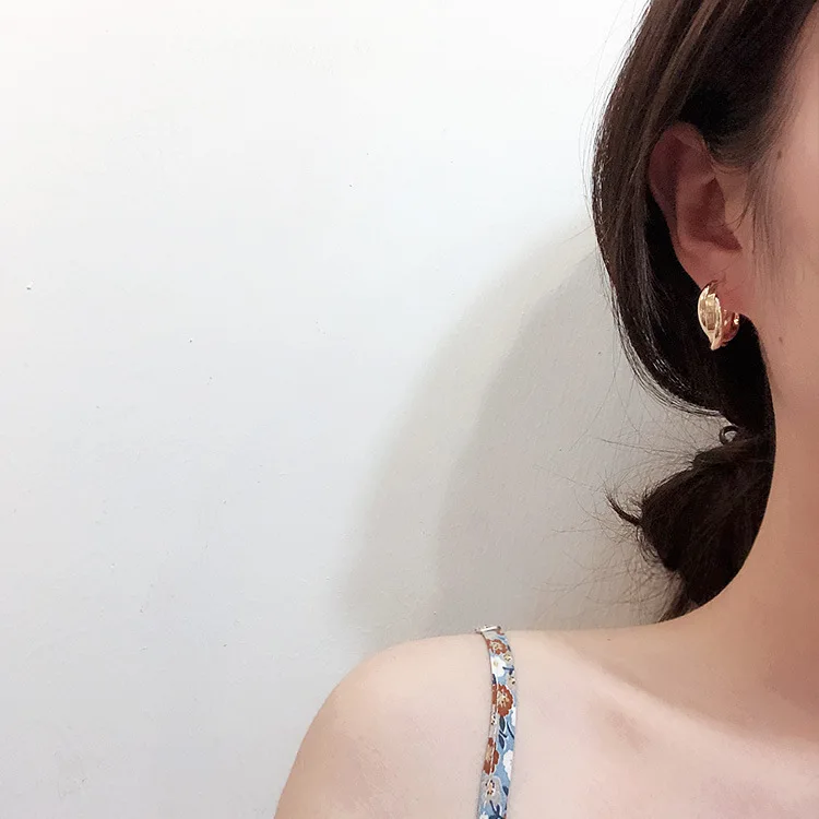 S925 Серебряные корейские длинные короткие серьги-кольца для женщин, геометрические золотые цветные металлические жемчужные вечерние серьги, подарки