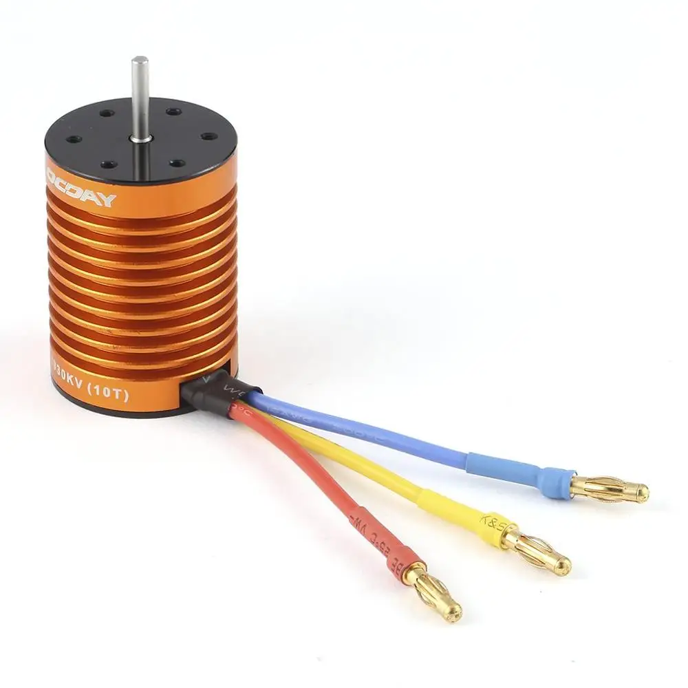 Водонепроницаемый 9T 4370KV 10T 3930KV 3650 3900KV 4300KV 5200KV бесщеточный двигатель 60A ESC