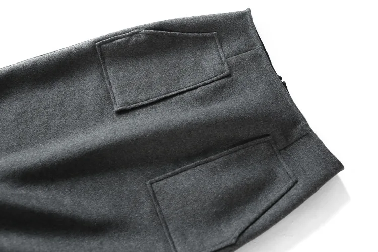 Mozuleva 2020 Autumn and Winter Double-Sided Two-Tone Double-Faced Woolen Goods Skirt Womens 2020 Spring Woolen Overskirt