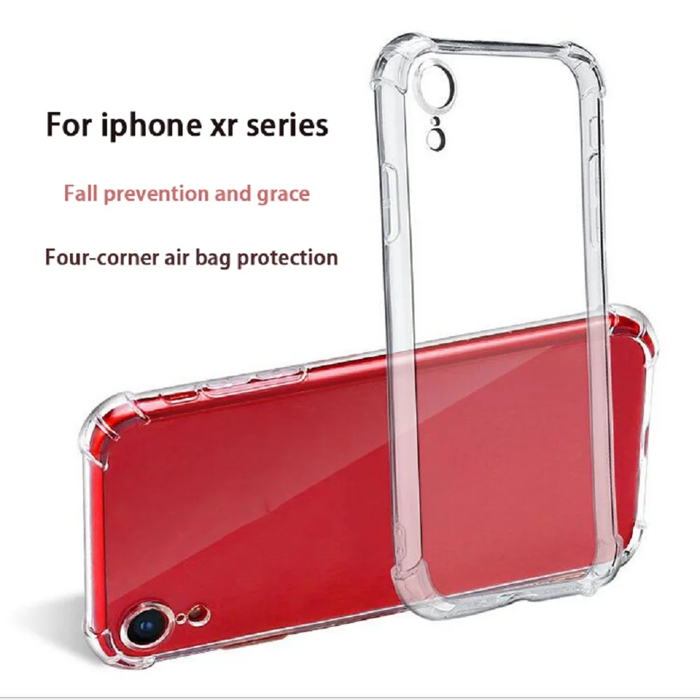 white Роскошный противоударный силиконовый чехол для телефона для iPhone 11 Pro X XR XS Max 8 7 Plus 6 6S Чехол Прозрачная защитная задняя крышка - Цвет: white