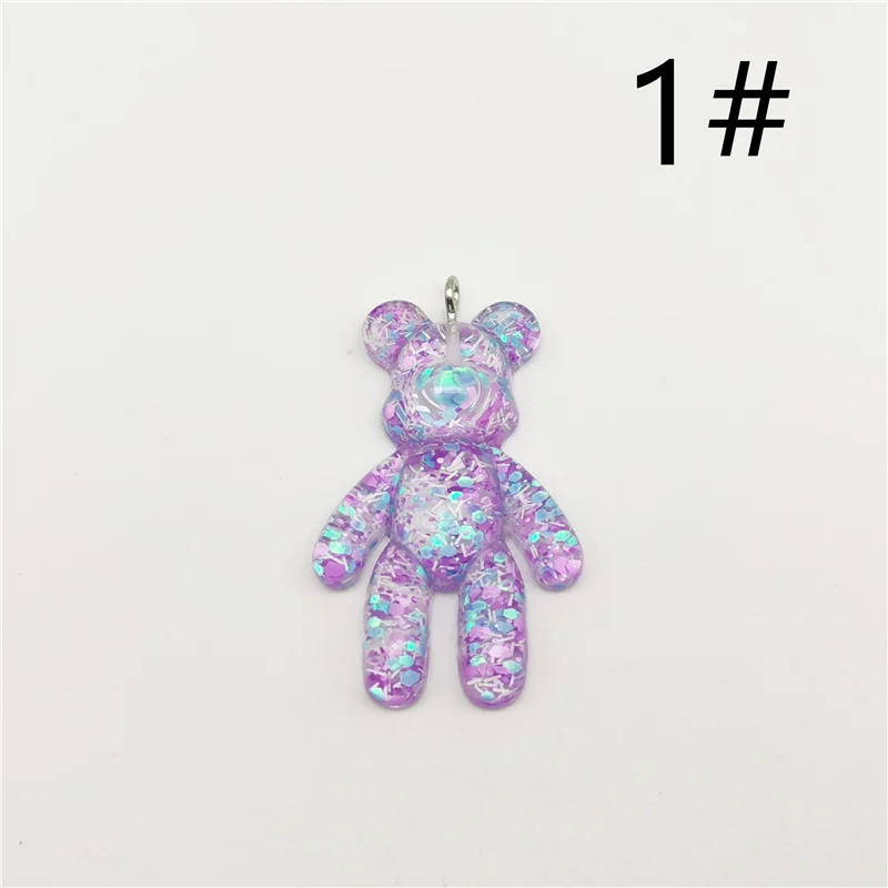 1 have hook 5pcs 5 шт многоцветная игрушка в виде милого медведя, конфет, полимерная коробка для слайма, для детей, амулеты, глина для моделирования, Набор для творчества, аксессуары, Детский пластилин, подарок - Цвет: 1 have hook 5pcs