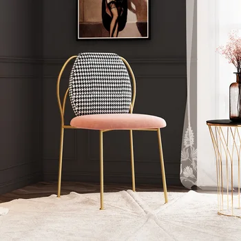 

Post-modern Dining Chairs Light Luxury Nordic Ins Leisure Chair Economy Apartment Dining Chair Simple Dressing Cushion Chair