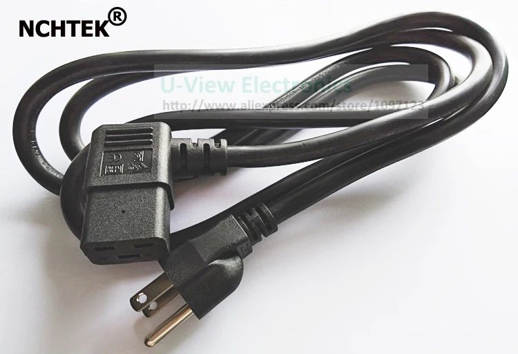 NCHTEK США 3Pin Nema 5 15P под прямым углом IEC 320 C19 15A шнур питания для устройство