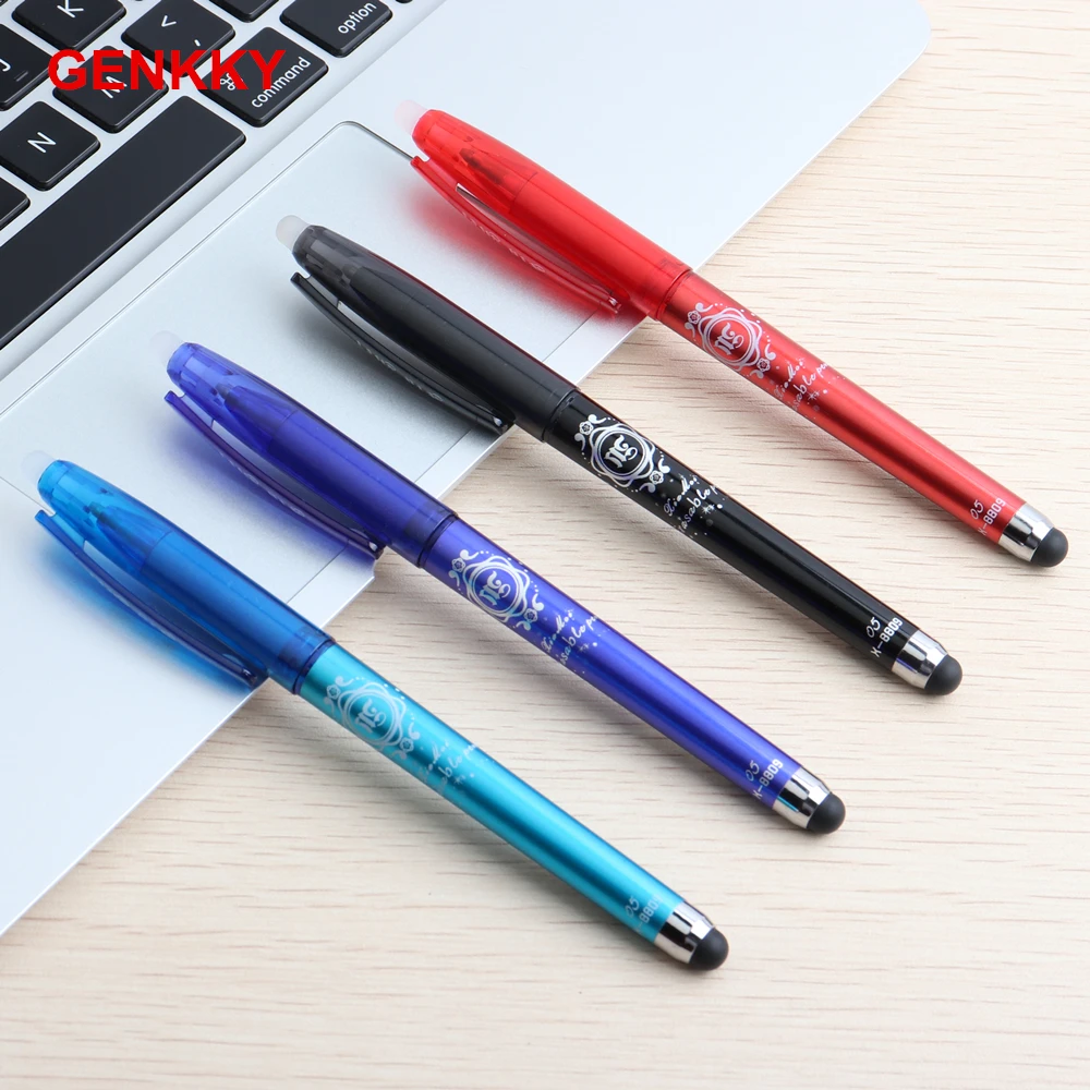 

GENKKY Gel Pen with Erasable and Touch Screen Stylus for business pen, 0.5mm cartridge, office supplies,