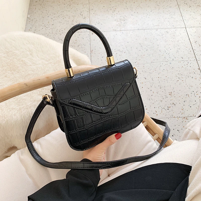 

Women's Designer Luxury Handbag Fashion New High quality PU Leather Women Handbags Crocodile pattern Shoulder Messenger Bag 2019