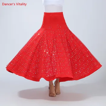 

New Ballroom Dance Custome Comepetition Skirt Modern Tango Standard Dancewear Skirts for Ladies Latin Salsa Rumba