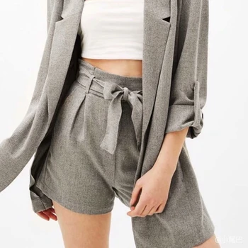 

2020 Korean shorts cotton black high waist shorts feminino Autumn fashion shorts women elastic office shorts Winter