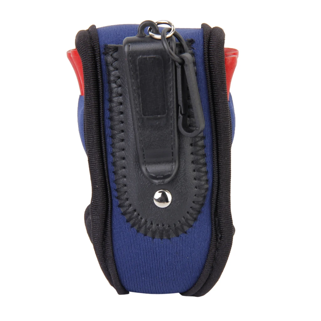 Neoprene SBR Mini Golf Ball Holder Bag W/ Hook Clip 2 Balls 4 Tees
