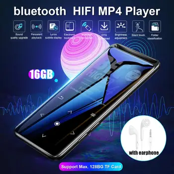 

16GB bluetooth MP3 Player Earphones HiFi fm Radio mini USB mp3 Sports MP 4 HiFi Portable Music Players Voice Recording Recorder