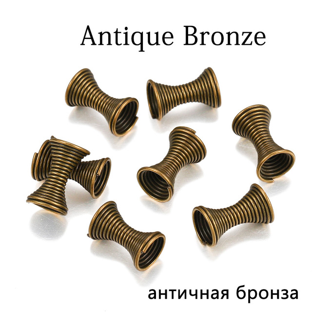 Metal Spring Funnel Shape Spacer Beads Caps Beading DIY Findings End Caps Bead Stoppers For Jewelry Makings Accessories