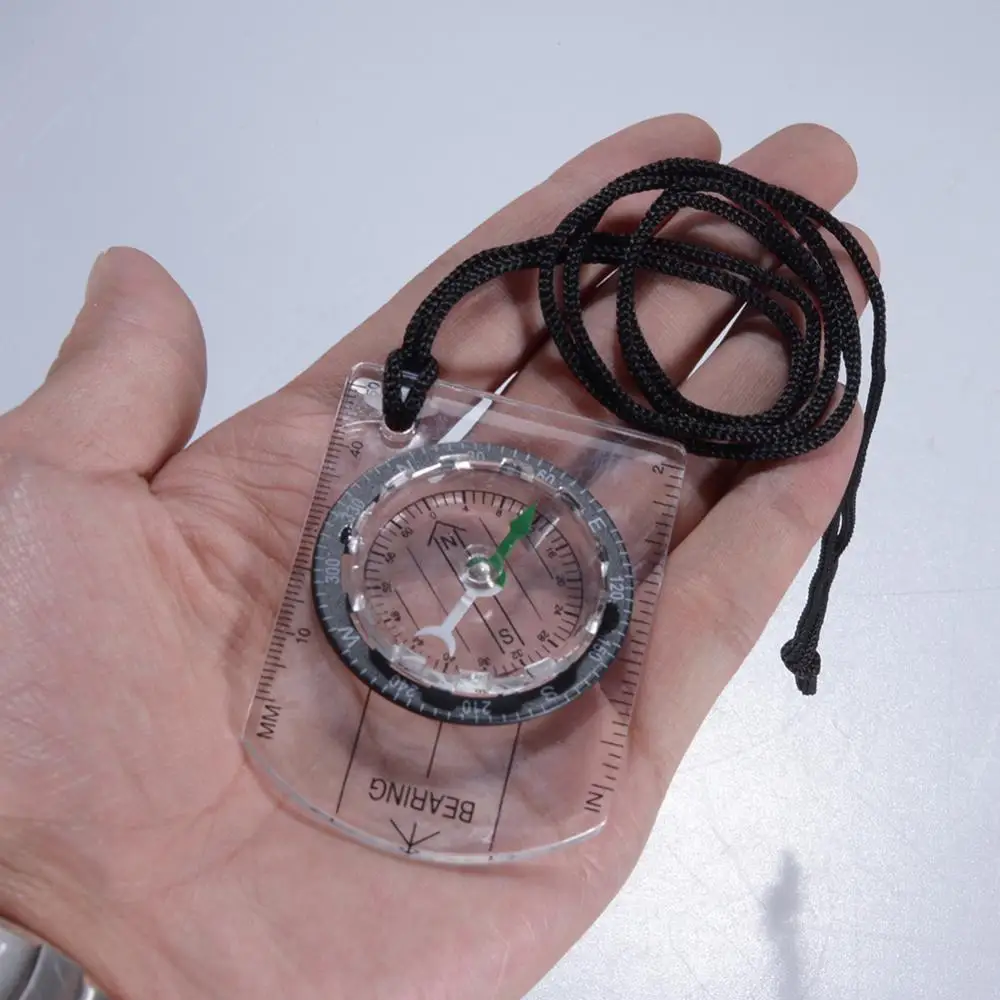 Multifunctional Compass Outdoor Equipment Kompas Portable Compass Map Scale Ruler for Hiking Camping R6