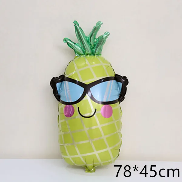 Large Flamingo Donut Sunglasses Watermelon Pineapple Balloons Birthday Summer Theme Party Fruits Helium Globos Decorative Toys
