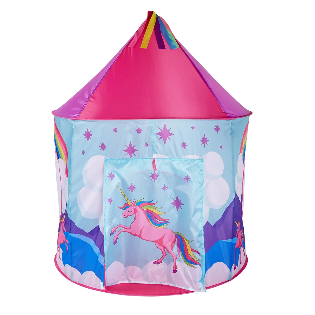 Cross Border KID'S Tent Mongolian Yurt Cartoon Unicorn Animal Rainbow Star Castle Princess Game Toy House