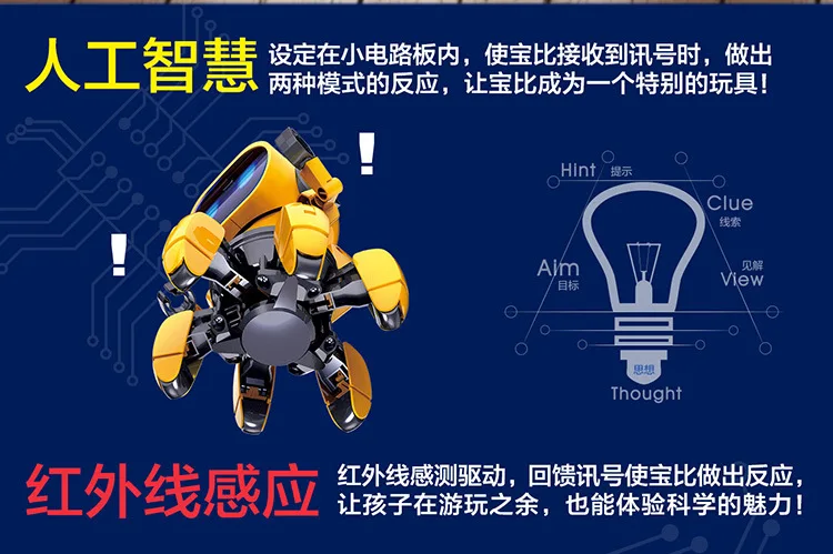 Children China Science Publishing& Media Ltd.(cspm) DIY Model Assembled Group Set AI Smart Treasure than ROBOT Age of 8 Or abov
