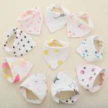Хлопковые мягкие 8 слоев Детские нагрудники Новорожденный ребенок нагрудник детское полотенце-слюнявчик для детей детские нагрудники нагрудник передник для кормления слюнявчик Слюнявчик