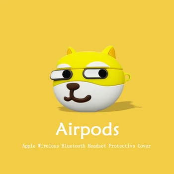 

Wangcai Expression AirPods Case Cute Cartoon for Airpods1/2/3 dai Silicone Soft Apple Wireless Headset