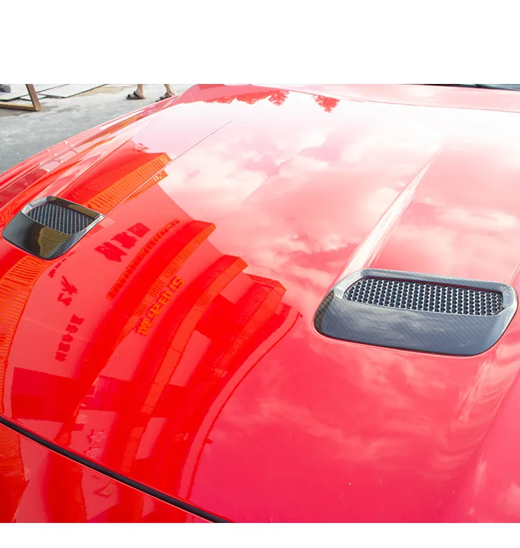 Подходит для 18-19 Ford Mustang hood tuyere переустановка специальная углеродная волоконная машина крышка tuyere decoratio