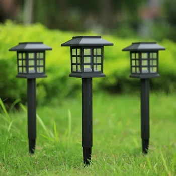 

2pcs Waterproof LED Solar Lawn Light Classic Texture Delicate Design Creative Outdoor Lighting Lamp Stick for Garden Yard