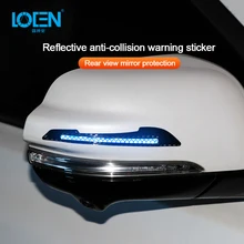 LOEN Автомобильное зеркало заднего вида отражательный бампер Предупреждение ющий стикер для светоотражающего водонепроницаемого анти-столкновения безопасности стикер двери