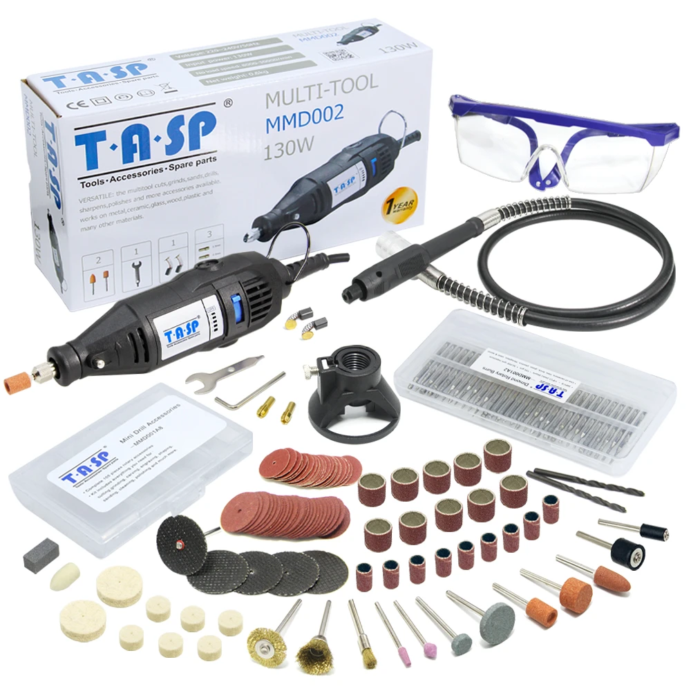 Mini taladro eléctrico con accesorios para trabajo grabado y pulido, herramienta de rotación con eje flexible para pulir objetos, brocas abrasivas, estilo Dremel, 220V, 130W, 140 unidades|mini drill|rotary toolelectric -