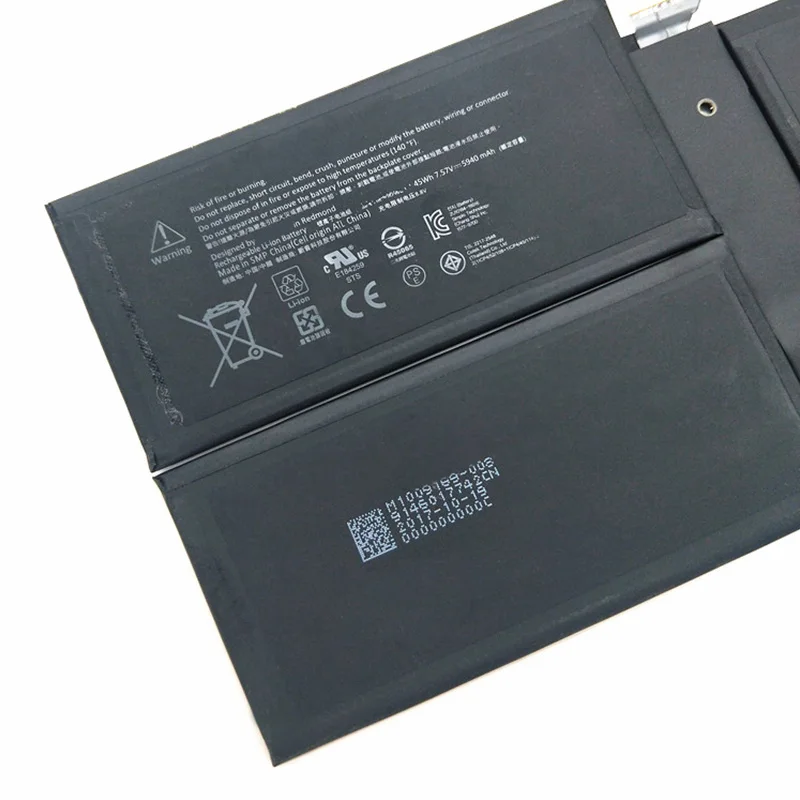 Bateria do Portátil para Microsoft Surface Pro 1796pro 1807 1809 12.3 Series Tablet 7.57v 45wh 5940mah Dynm02 G3hta038h - Imagem 5