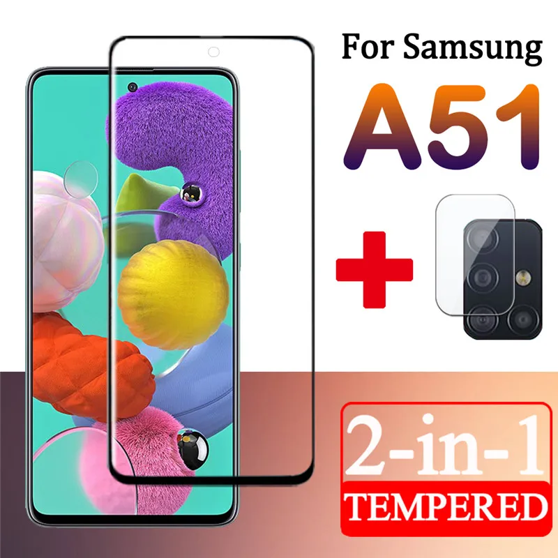Защитное стекло 2-в-1 для Samsung Galaxy A51 экрана SM a51 пленка объектива камеры 6 5 дюйма |