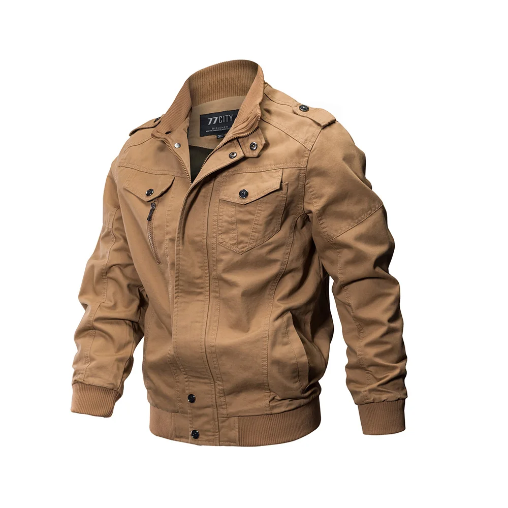 

Men Jackets Casual Black Gothic Plus Size Simple Spring Green Loose Zipper High Street Khaki Fashion Coats Large Sizes Overcoats