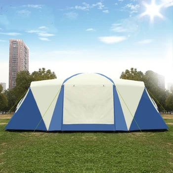 

2020 Upgrade Double Layer 2Rooms 1Hall Anti-rain Sunshade Outdoor Good Quality Family Camping Tent Party Tent Carpas