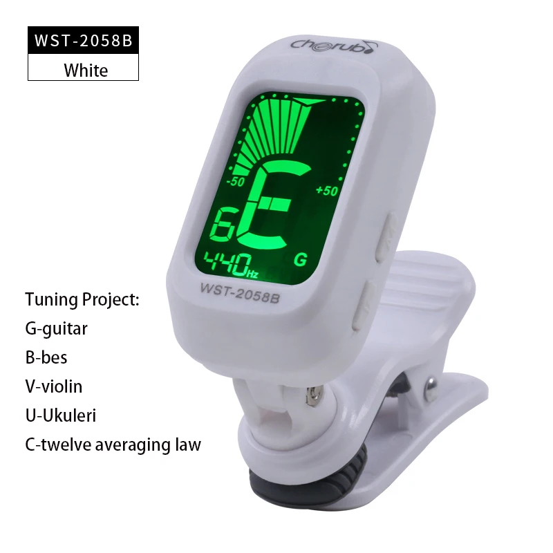 Folk Acoustic Guitar Tuner Violin Ukulele Bass Electronic Tuning Tuner Stringed Musical Instrument Accessories Guitar Bass Tuner