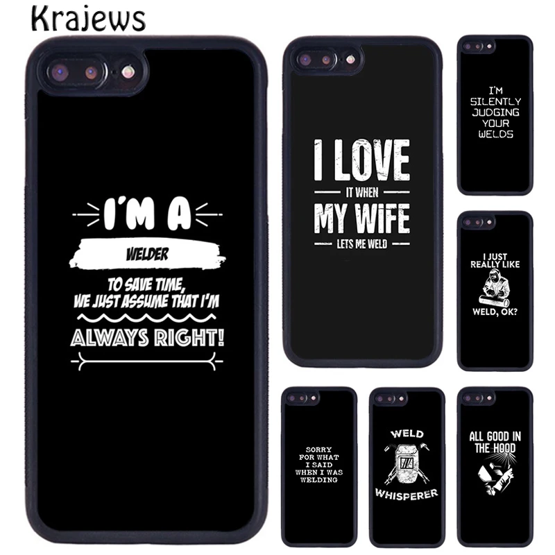 Krajeans Keep Calm And Weld On Cover Per Telefono Per Iphone 14 5 Se 6S 7 8 Plus X Xs Xr 11 12 13 Pro Max Samsung S21 S22 Ultra