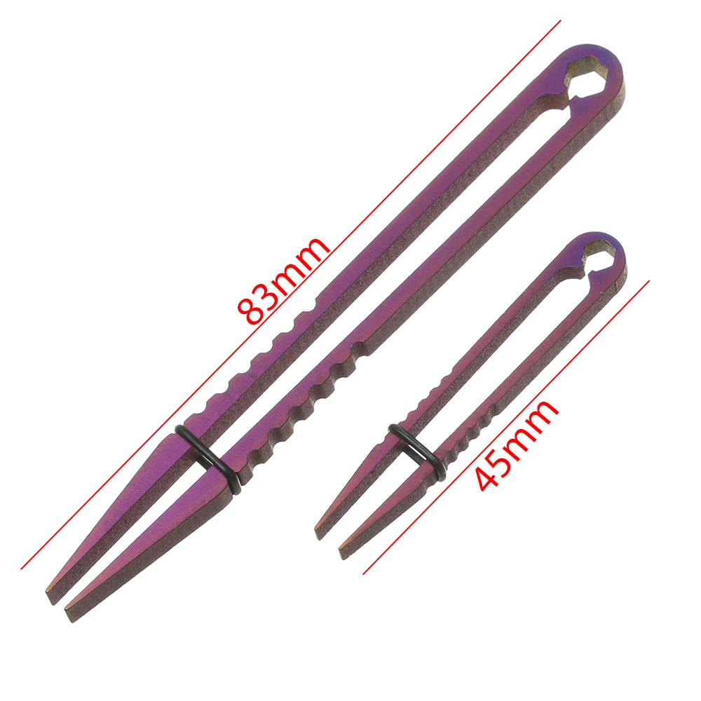 2 Sizes TC4 Clip Titanium Tweezers Pick Up Clamping EDC Multipurpose Gadget Professional Camp Outdoor Pocket Maintenance Tool multi function tool