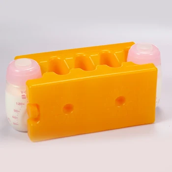 

1/2pcs Contoured Shape Ice Packs Breast Milk Bottles Breastmilk Storage Reusable Can Soda Beer Cooler