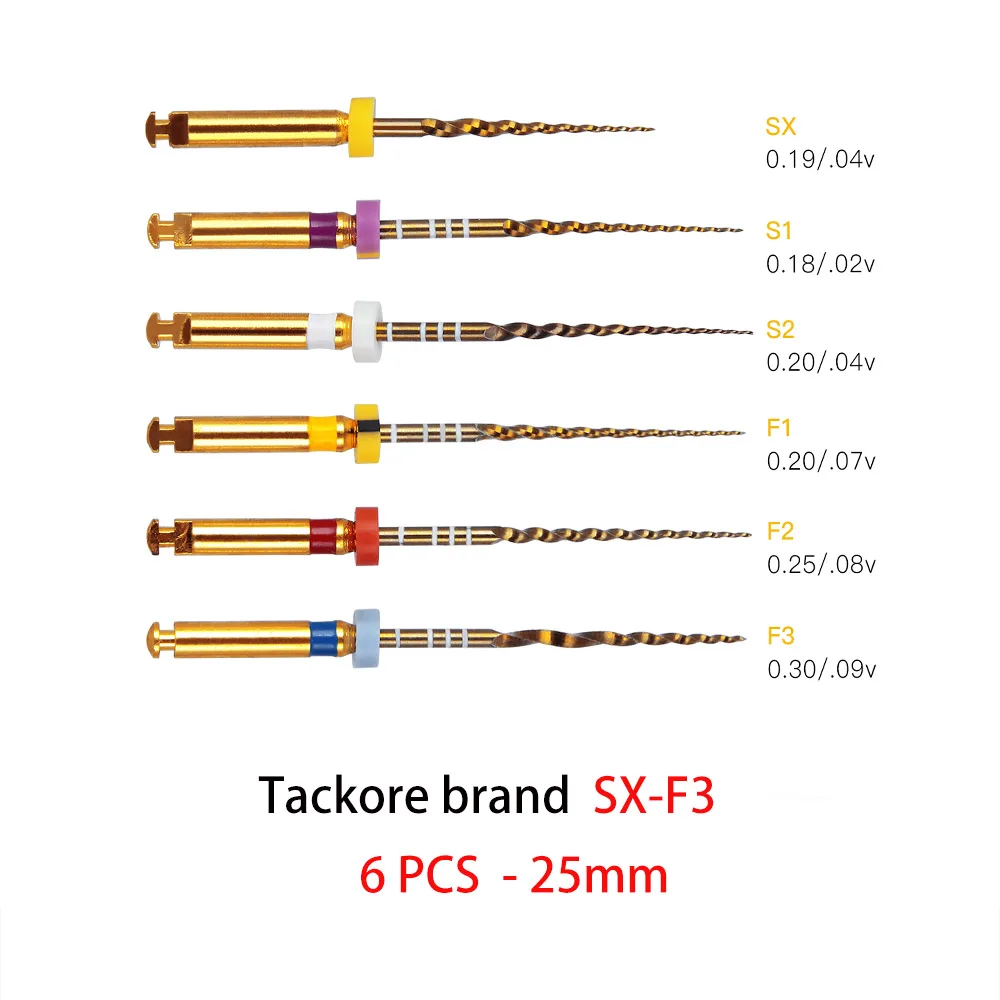 Использование двигателя роторный теплоактивированный канал корневые файлы 25 мм стоматологический инструмент Супер Файлы корневой канал универсальный двигатель использовать роторный - Цвет: 25mm 6 pcs