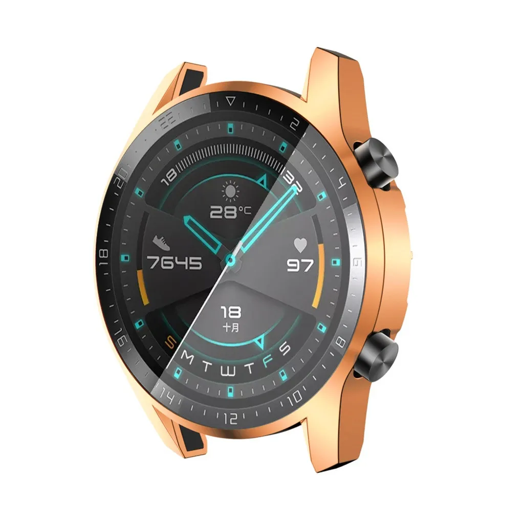 H40 ультра тонкий мягкий защитный чехол для huawei Watch GT2 46 мм чехол TPU бампер для часов GT 2 46 мм Рамка Smartwatch аксессуары