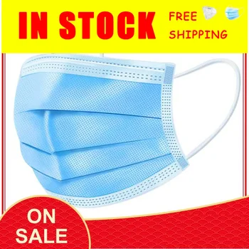 

In Stock Fast Ship Face Mask Disposable Mouth Masks 3 Ply Breathable Non Woven Fabric Mask Masks For Dust Germ Flu 마스크