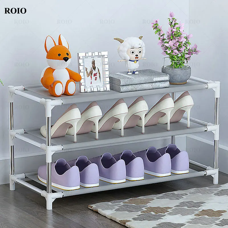 Simple Shoe Rack Metal Shoe Shelf Footwear Living Room Furniture Space Saving Shoes Organizer Stand Holder shoe rack