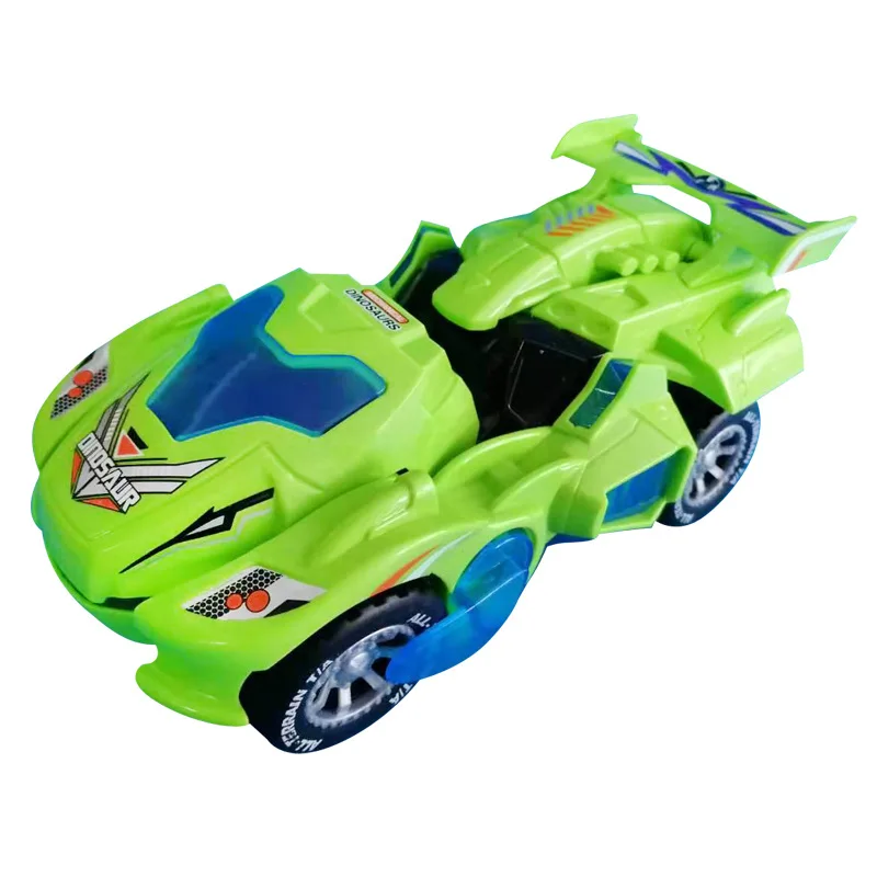 Glow RC Cars Transforming Dinosaur LED Car Remote Control Toy With Light Sound Kids Electric Xmas Gift Boys Dropshipping