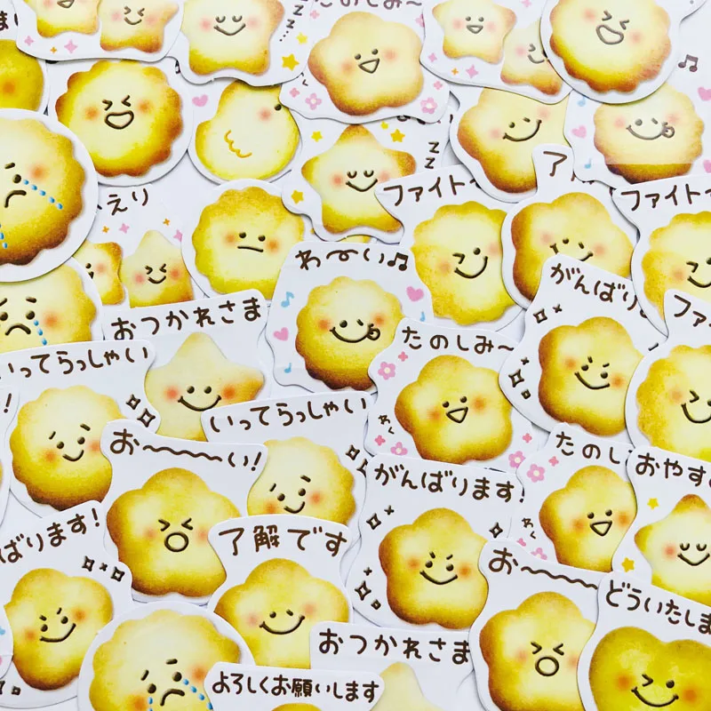 45 шт./кор. Kawaii Лаки Happy печенье декоративные наклейки ярлыком