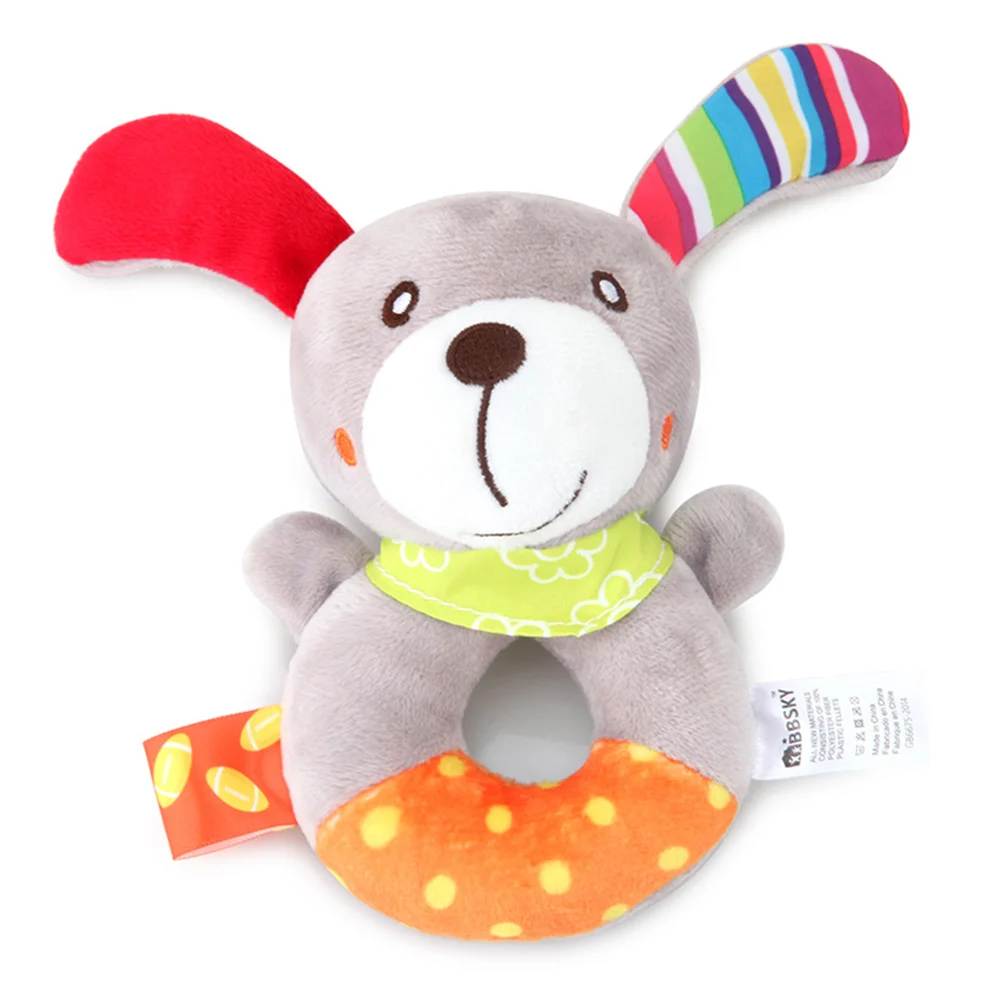 Rattle Cute Toys For Baby Cartoon Puppy Dand Bell Musical Mobile Soft Learning Education Toy For 4