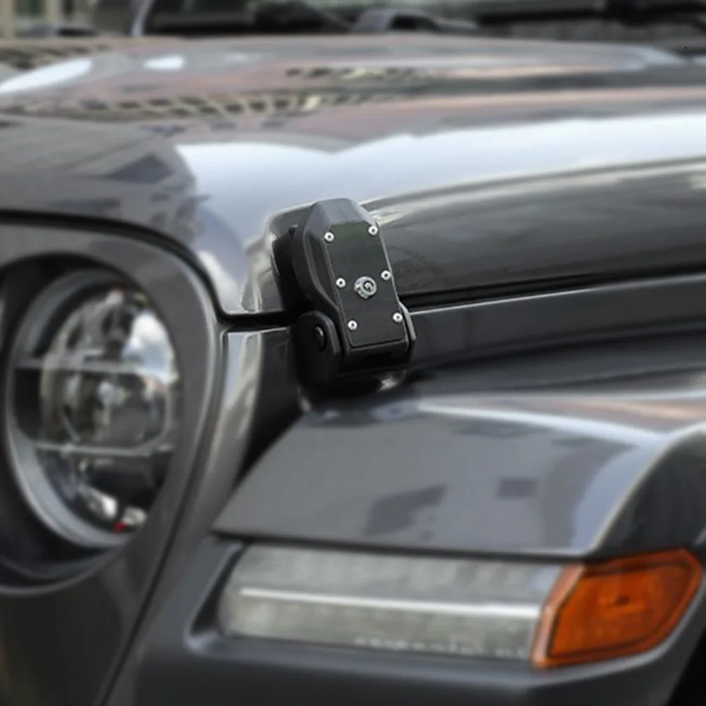 Для Jeep Wrangler Jl Jlu замок фонаря пряжки двигателя автомобиля защелка крышки замка безопасности с ключом